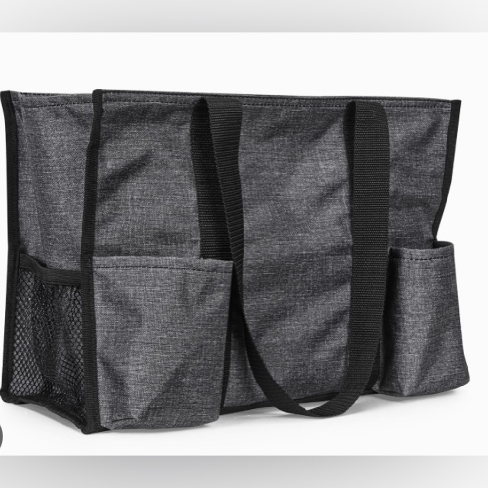 Thirty One Zip Top Organizing Utility Tote in City Scape